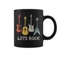 Lets Rock Rock N Roll Guitar Retro Sin Mangas Taza de café