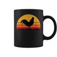 Rooster Chicken Black Orange Yellow Farm Farmer Farming Coffee Mug