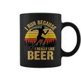 I Run Because I Really Like Beer Vintage Retro Coffee Mug