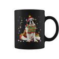 Saint Bernard Santa Fun Christmas Tree Lights Xmas Pjs Boys Coffee Mug
