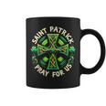 Saint Patrick Pray For Us Green Celtic Cross Patrick Day Coffee Mug