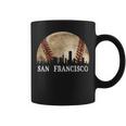 San Francisco Skyline City Vintage Baseball Lover Coffee Mug