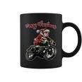 Santa Riding A Motorbike Christmas Motorcycle Christmas Coffee Mug