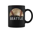 Seattle Skyline City Vintage Baseball Lover Coffee Mug