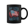 She Loves Jesus And America Too Fourth Of July Women Coffee Mug