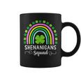 Shenanigans Squad Green Four Leaf Clover Rainbow St Coffee Mug