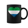 Sierra Leone Heart Siera Leonean Roots Flag Pride Love Coffee Mug