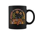Social Worker Social Work Month Work Love Groovy Coffee Mug