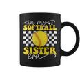 In My Softball Sister Era Groovy Retro Proud Softball Sister Coffee Mug