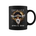 Solar Eclipse 2024 Goat Wearing Eclipse Glasses Coffee Mug