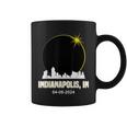 Solar Eclipse 2024 Indianapolis Skyline Indiana Eclipse Coffee Mug