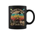 Sometimes I Wet My Plants Vintage Sunflower Gardening Coffee Mug