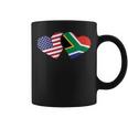 South Africa Usa FlagHeart South African Americans Coffee Mug