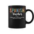 Spanish Teacher Definition Back To School First Day Coffee Mug