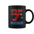 Spider Web Seven 7 Years Old It's My 7Th Birthday Boy Party Coffee Mug