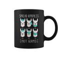 Spread Kindness Not Germs Llamastay With Face Mask Coffee Mug
