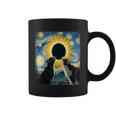 Starry Night Cat Van Gogh Total Solar Eclipse April 08 2024 Coffee Mug