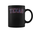 State Of Texas Tx Blue Varsity Town Weathered Coffee Mug