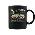 Stay Wild Roam Free Buffalo Mountain Forest Hiking Camping Coffee Mug