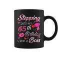 Stepping Into My 65Th Birthday Like A Boss Pink Lip Coffee Mug