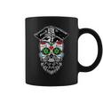 Sugar Skull Gay Daddy Bear & Biker Hat Leather Sugar Skull Coffee Mug