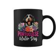 Sunset Retro Portuguese Water Dog Pet Paw Coffee Mug
