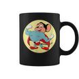 Superhero Cartoon Mouse In Red Cape Vintage Boomer Cartoon Coffee Mug