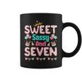 Sweet Sassy And Seven Birthday For Girls 7 Year Old Coffee Mug
