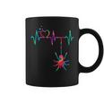 Tarantula Spiders Mom Dad Heartbeat Tie Dye Heart Coffee Mug