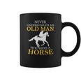 Tasse Homme à Cheval, Vieil Homme Cavalier Humoristique