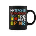 My Teacher Survived 100 Days Of Me 100 Days Of School Coffee Mug