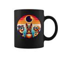 Texas April 8 2024 Astronomy Dog Lover Vintage Solar Eclipse Coffee Mug