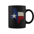 Texas State Map Flag Distressed Coffee Mug