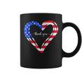 Thank You For Your Services Patriotic Heart Veterans Day Coffee Mug