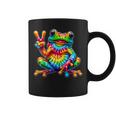 Tie-Dye Frog Peace Sign Hippie Coffee Mug