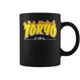 Tokyo Japan Trasher Yellow Orange And Black Flame Coffee Mug