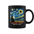 Total Solar Eclipse 2024 Akron Ohio Starry Night Van Gogh Coffee Mug