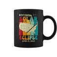 Total Solar Eclipse Usa Map Retro April 8 2024 Kid Coffee Mug