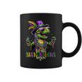 Trex Dinosaur Mardi Gras Costume Let The Shenanigans Begin Coffee Mug