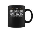 I Like Trombone And Cats Marching Band Jazz Trombone Coffee Mug