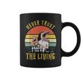 Never Trust The Living Retro Vintage Sunset Coffee Mug