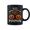 Never Underestimate A Girl With A Pumpkin Present Coffee Mug