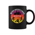 Never Underestimate An Old Man On A Bicycle Dirt Bike Coffee Mug