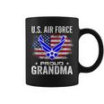 Us Air Force Proud Grandma With American Flag Veteran Coffee Mug