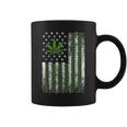 Usa Flag Marijuana Weed Leaf Flag Cannabis Stoner 420 Coffee Mug
