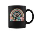 Use Your Strategies In Test Day Quote For Teacher Math Coffee Mug