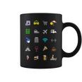 Vacaciones Turista Traductor Icono Deiaje Barrera Lingüíst Taza de café