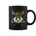 Viking Panda With Viking Helmet Mjolnir Axes Coffee Mug