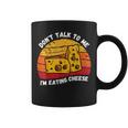 Vintage Don't Talk To Me I'm Eating Cheese Retro Cheese Love Coffee Mug