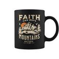 Vintage Faith Can Move Mountains Christian Coffee Mug